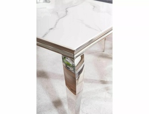 Masa Prince Ceramic Calacatta alb/crom L180xl90 cm - Img 7