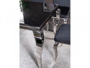 Masa Prince negru/crom - l90 x L150 x h75 cm - Img 8