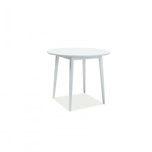 Masa rotunda Larson alb/alb ø90/h75 cm - Img 1