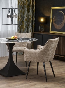 Masa rotunda Manuel marmura neagra/negru - ø120/h77 cm - Img 6
