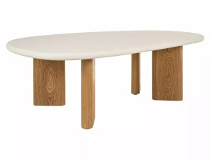 Măsuță de cafea Alpen ecru / stejar L130 x l80 cm