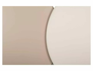 Măsuță de cafea Noemi bej închis mat ø80/h35 cm - Img 2