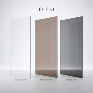 Paravan de dus Rea Flexi Grey / Black 110 - Img 7