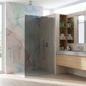 Paravan de dus Rea Flexi Grey / Chrome 110 - Img 5
