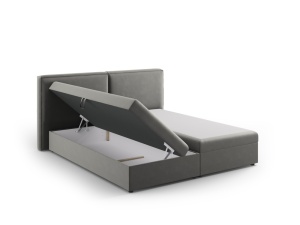 Pat boxspring Arendal 160x200 cm catifea - Img 3