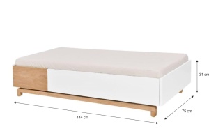 Patut copii Nomi 70x140 cm cu sertar - Img 9