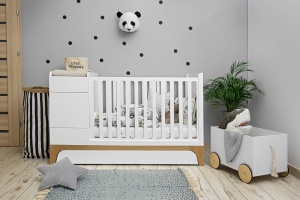 Patut pentru copii multifunctional UP! alb 70×120 cm - Img 1