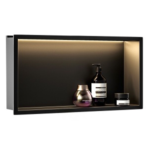 RAFT BAIE INCASTRAT PERETE LED 30x60 black - Img 4