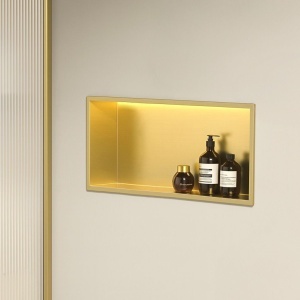 RAFT BAIE INCASTRAT PERETE LED 30x60 brush gold - Img 2