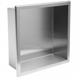 Raft incastrat pentru baie 30x30 argintiu periat - Img 4
