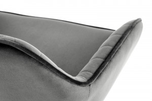 Scaun de bar H-103 velvet gri – H114 cm - Img 7