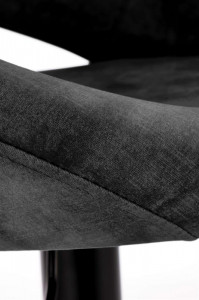Scaun de bar H102 velvet negru - Img 4