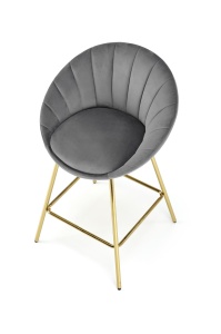Scaun de bar H112 velvet gri - Img 13