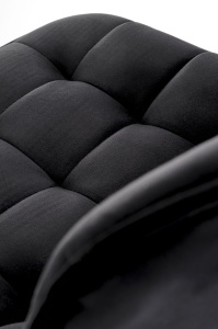 Scaun de bar H120 velvet negru/gold - Img 9