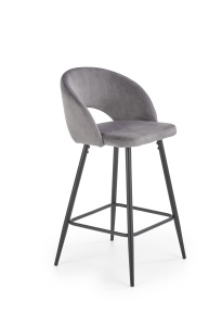 Scaun de bar H96 velvet gri - Img 8