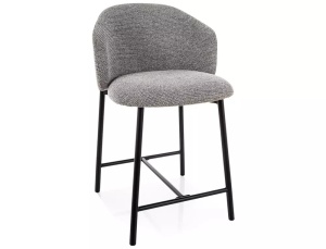 Scaun de bar Osaka H-2 gri 254 / negru mat - Img 2