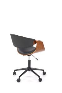 Scaun de birou Bilbo negru/nuc H82 cm - Img 8
