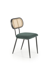 Scaun din rattan si catifea K503 verde - Img 2