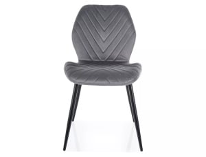 Scaun Mike velvet gri/negru Blu14 - Img 3
