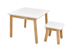 Scaun pentru copii Woody alb H30 cm - Img 2