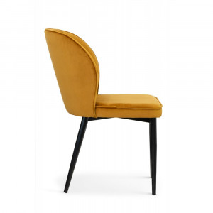 Scaun tapitat Aine mustariu/negru h87 cm - Img 3