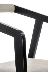 Scaun tapitat Azul Gri - Negru - H 79cm - Img 21