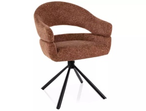 Scaun tapițat Borgo camel 35 / negru mat - Img 3