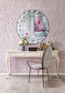 Scaun tapitat Etienne gri/gold – H95 cm - Img 5