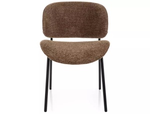 Scaun tapițat Kiso Noelle cappuccino 45 / negru mat