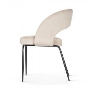 Scaun tapitat Lizbona crem/negru – H79 cm - Img 3