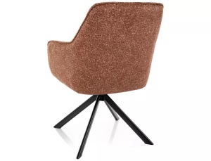 Scaun tapițat Notti Leo camel 35 / negru mat - Img 2