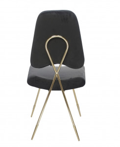 Scaun tapitat Salvadore negru/gold – H93 cm - Img 2