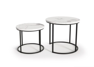 Set 2 mese de cafea Oreo marmura alba/negru – d 43-53 x h 35-45 cm - Img 13