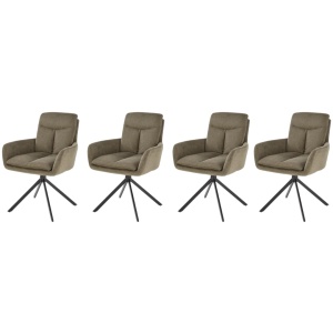 Set 4 scaune rotative K536 stofa olive - Img 1