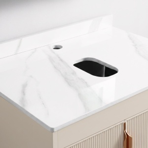 Set de mobilier de baie cu blat Modo 60cm Beige - Img 5