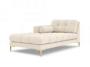 Sezlong tapitat Bali picioare gold – L185 x l102 x h75 - Img 1