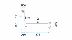 Sifon pentru lavoar Rea cu Dop klik-klak Titan - Img 5