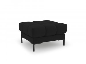 Taburet tapitat Bali stofa/picioare negre – L60 x l60 x h41 - Img 9