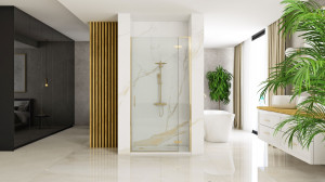 Ușă de duș Rea Hugo 80 Gold Brush + profil - Img 4