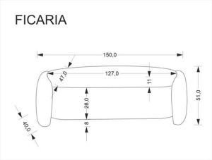 Banca cu spatiu de depozitare Ficaria crem L150 cm - Img 3