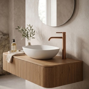 Baterie pentru baie Rea Foster Brush Copper - Img 6