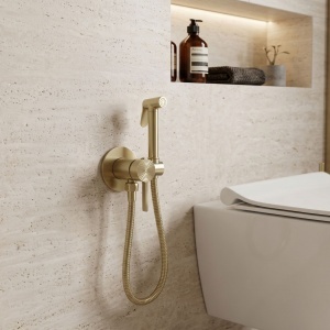 Baterie pentru bideu Rea Foster Brush Gold - Img 6