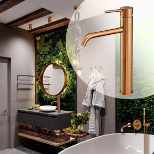 Baterie pentru lavoar Rea Lungo Copper High - Img 3