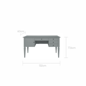 Birou elegant Ines gri L132 cm - Img 3