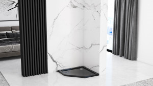 Cabina de dus DIAMOND BLACK MAT 80x80 cm - Img 7