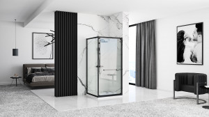 Cabina de dus Rea Space In Black 80x100 - Img 2