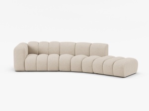 Canapea deschisa rotunjita 5 locuri Lupine boucle Baloo L335 cm - Img 10