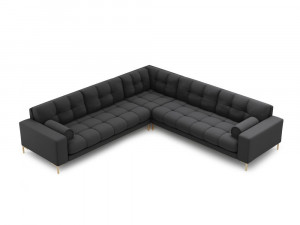 Coltar 6 locuri Bali tapitat/picioare gold – L256 x l256 x h75 - Img 9