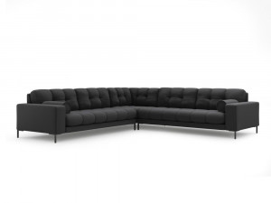 Coltar 6 locuri Bali tapitat/picioare negre – L256 x l256 x h75 - Img 8