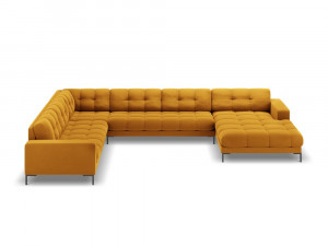 Coltar 7 locuri Bali U velvet/picioare negre – L327 x l256 x h75 - Img 10